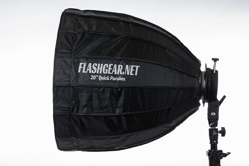 Profile view of parabolic softbox