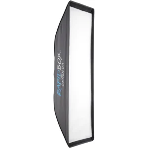 1'x4' Strip soft box for studio strobe angled to the right